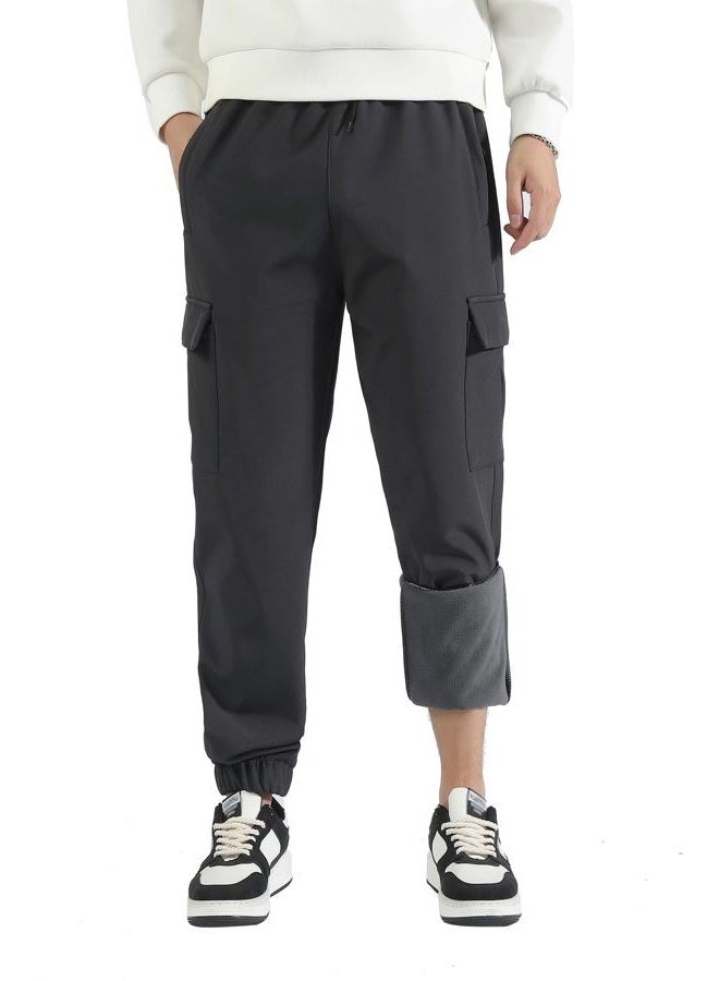 WaltZon Boys Girls Snow Pants Waterproof Fleece Lined Ski Pants Kids Winter Hiking Pants, 3801camo Gray, 7-8 - Image 5