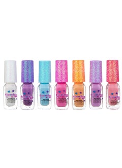Expressions 7Pc Shimmer Nail Polish Set Glitter Cap Shimmering Nail Polish Set For Girls & Teens Safe And Nontoxic Nail Polish Kit For Kids  - Image 2