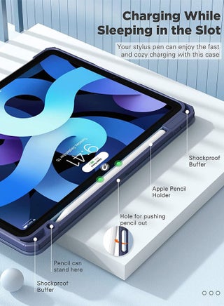 حافظة لجهاز iPad (A16) 11 بوصة 2025/iPad 10 10.9 بوصة 2022، غطاء خلفي شفاف مع حامل قلم، وغطاء حافظة مع خاصية السكون/التنشيط التلقائي لجهاز iPad 10 10.9 بوصة 2022/iPad 11 11 بوصة 2025 - view 5