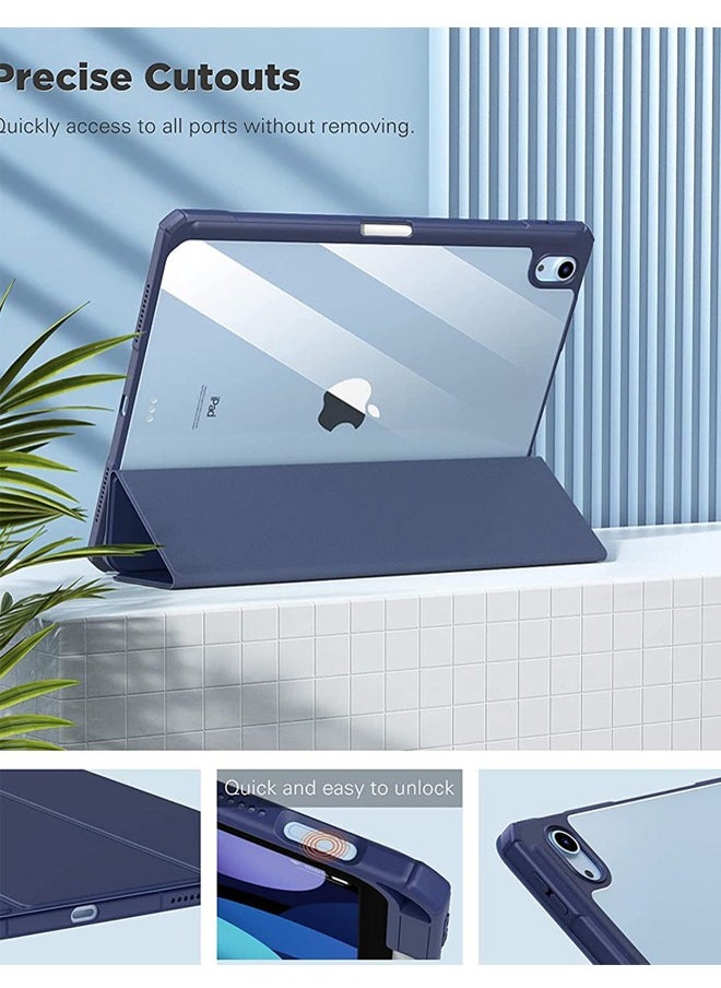 Rock Pow Case for iPad (A16) 11th 11 inch 2025/iPad 10th 10.9 inch 2022 Clear Transparent Back Shell with Pencil Holder, Auto Sleep/Wake Case Cover for iPad 10th 10.9inch 2022/iPad 11th 11inch 2025  - Image 3