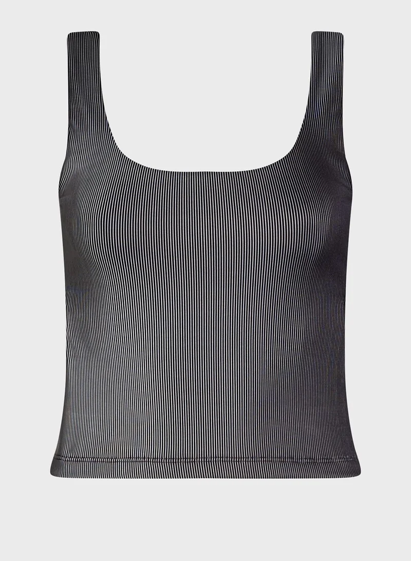 CALVIN KLEIN V-Neck Knitted Crop Top