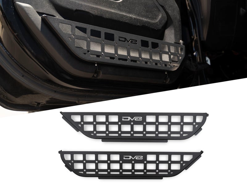 DV8 Offroad Slim Front Door Molle Pockets for 2018-2025 Jeep Wrangler JL & 2020-2025 Gladiator JT | Replaces The Weak Factory Netting | Molle Panel Design | Slimmer Width for Improved Legroom | Sold as a Pair - Image 1