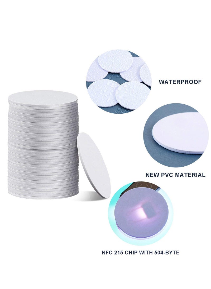 50 NFC 215 Round Cards Compatible with TagMo Amiibo and NFC Enabled Devices for Easy Data Transfer - Image 3