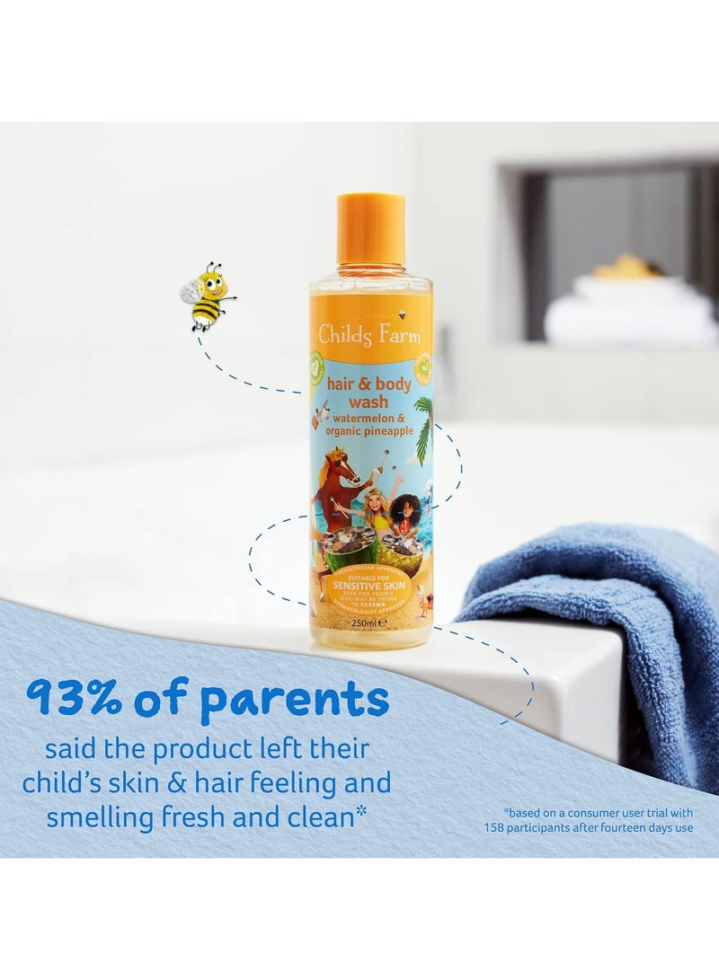 تشايلدز فارم غسول للشعر والجسم بالبطيخ والأناناس العضوي 250 مل - Image 3