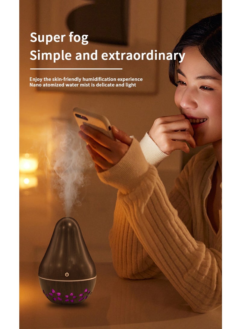 general LED ultrasonic aromatherapy humidifier, cool mist humidifier, essential oil diffuser, suitable for home, bedroom, and office, 130ml USB desktop humidifier, a great gift for mothers and ladies. - Image 3