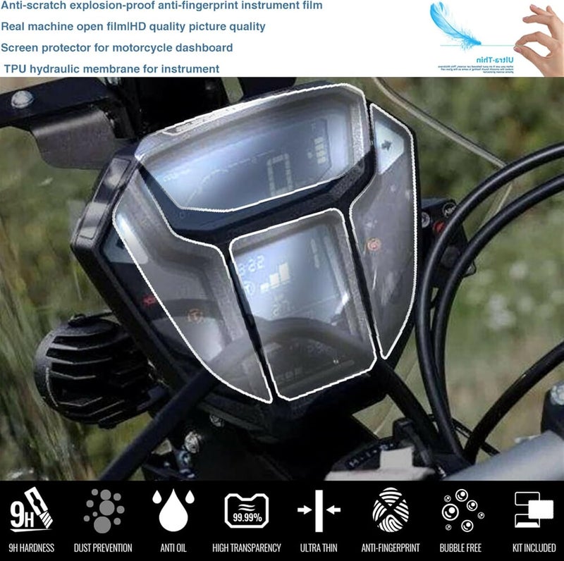QASULER Motorcycle Dashboard Screen Protector - Image 2