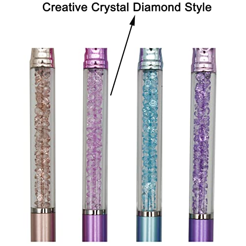 Maydahui 24 PCS Big Diamond Ballpoint Pens Colorful Crystal Quicksand Pen Retractable Bling Rhinestones Metal Pen Black Ink for School Party Home - Image 3