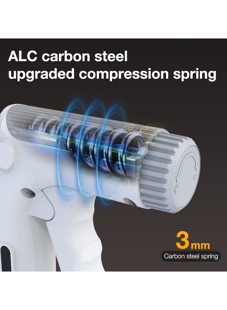 Deli جهاز تقوية قبضة اليد القابل للتعديل Agnite Er025 – مقاومة من 7-80 كجم، عداد ميكانيكي، نابض من الفولاذ الكربوني ALC 3 مم، مثالي لإعادة تأهيل اليد وتدريب القوة، لون أبيض. - Image 5