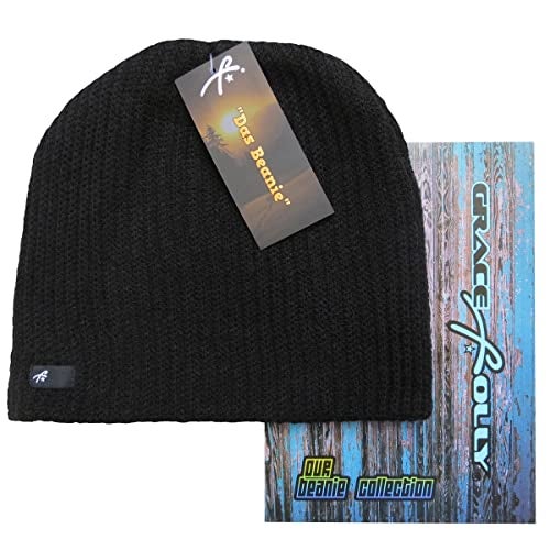 Grace Folly Daily Beanie Hat Skull Cap for Men or Women (Many Colors) Black - Image 2