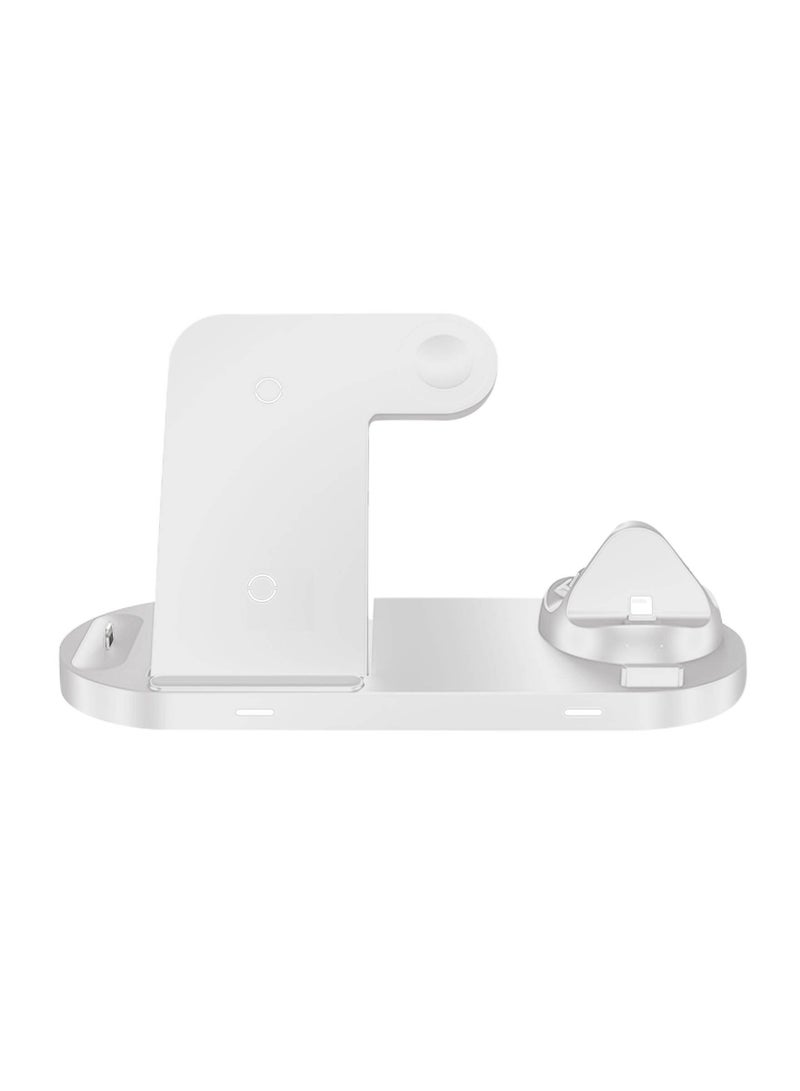 general 8 in 1 Wireless Charger, All-in-One Foldable Wireless Charging Station with Built-in AC Adapter, Wireless Charging Stand for Most Phone Models - White - Image 2