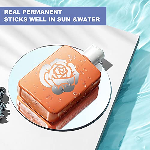 HTVRONT Silver Chrome Permanent Vinyl - 12" x 10FT Mirror Metallic Silver Adhesive Vinyl Compatible with Cricut Cutting Machine - Easy to Weed & Transfer Silver - Image 4