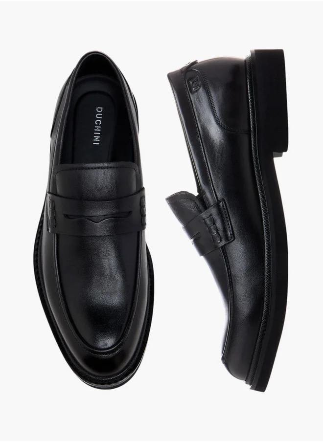 دوتشيني Men's Cutout Detail Slip-On Loafers
