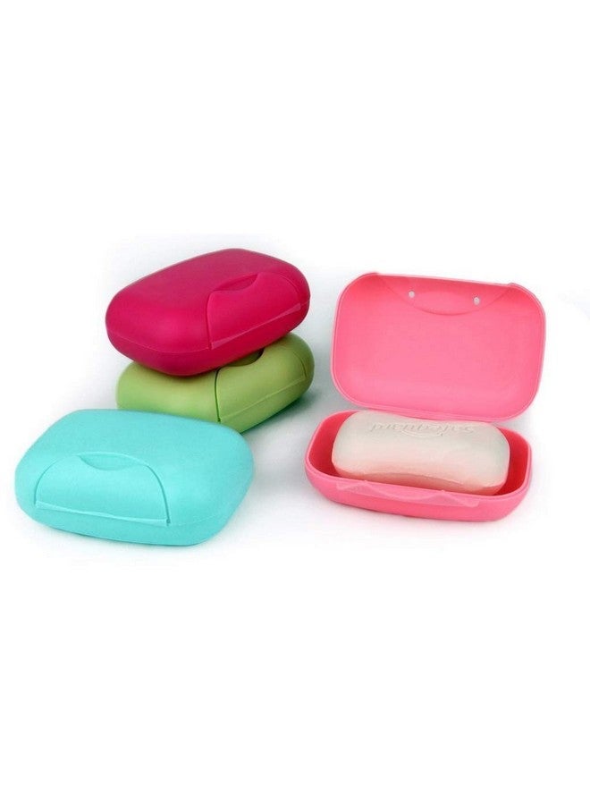 Inditradition Plastic Travel Soap Box | Soap Case Holder for Bathroom, Pack of 2 (Assorted Colour) - Image 1