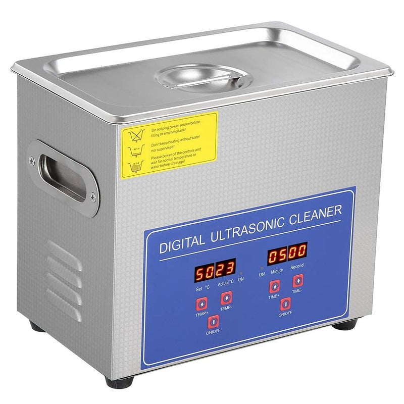 cheekyglo Ultrasonic Cleaner, Professional Digital Ultrasonic Jewelry Eyeglass Commercial Cleaner with Heater Timer Basket Stainless Steel Digital Ultrasound Washer Clean Machine (3L) - Image 4