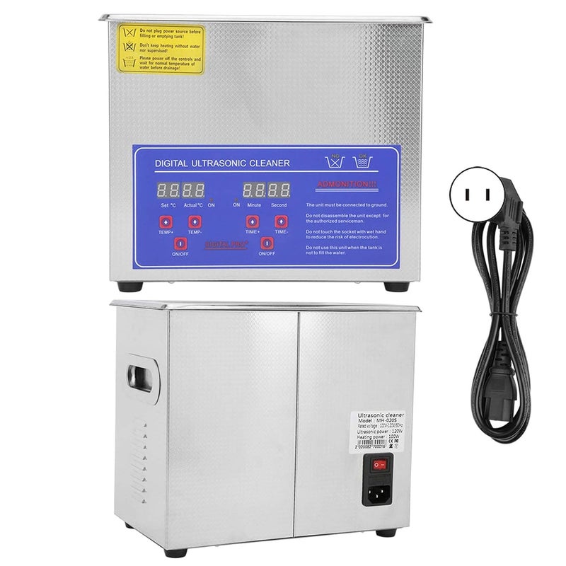 cheekyglo Ultrasonic Cleaner, Professional Digital Ultrasonic Jewelry Eyeglass Commercial Cleaner with Heater Timer Basket Stainless Steel Digital Ultrasound Washer Clean Machine (3L) - Image 1