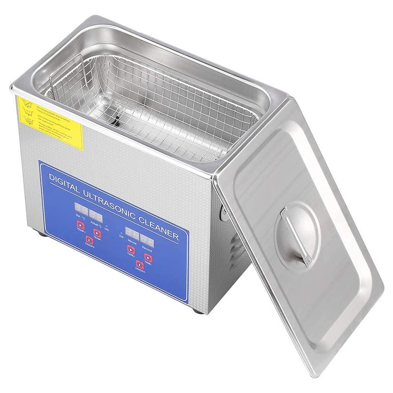 cheekyglo Ultrasonic Cleaner, Professional Digital Ultrasonic Jewelry Eyeglass Commercial Cleaner with Heater Timer Basket Stainless Steel Digital Ultrasound Washer Clean Machine (3L) - Image 2