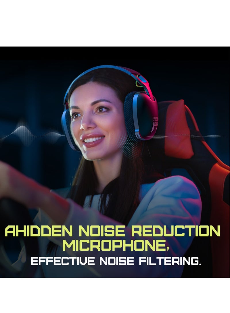 onikuma BT/2.4G/Wired 3-mode Gaming Headset with Mic,Wireless Gaming Headset Stereo Headset Ultra-long Battery Life-Black - Image 5