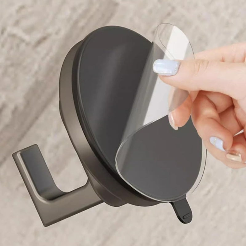 No-Drill Suction Hook Glass Multi-Purpose Bathroom Shower Closet Door Mount for Glass Surface - Image 4