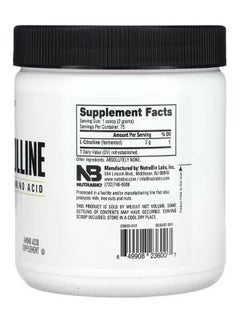 NutraBio L Citrulline Free Form Amino Acid 5.3 oz 150 g  - Image 2