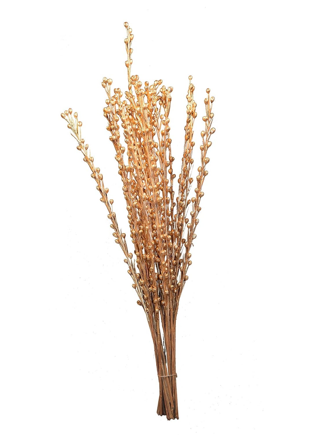 CRAFTWAFT CRAFTWAFT Artificial Palm leves Gold Moti Stick Flower Bunch  - Image 1