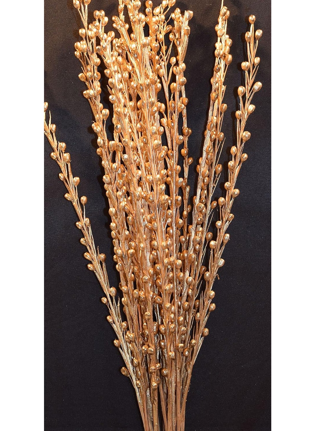 CRAFTWAFT CRAFTWAFT Artificial Palm leves Gold Moti Stick Flower Bunch  - Image 5