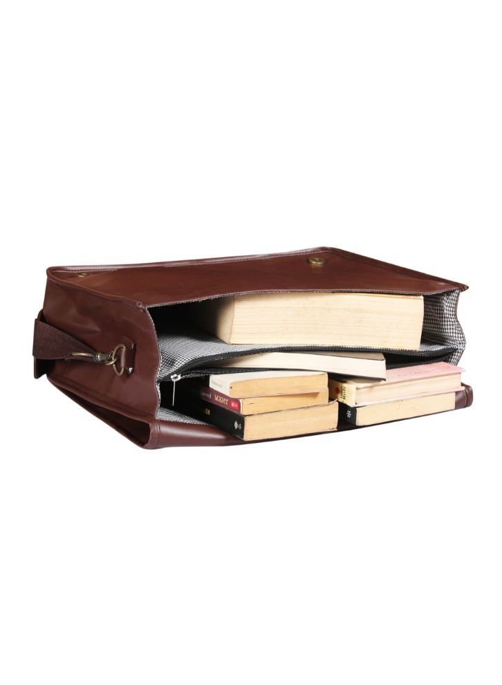 Mounthood Juno Messenger Bags Brown Pu Leather 39.5 X 33 X 10 Cm Set Of 1 - Image 4