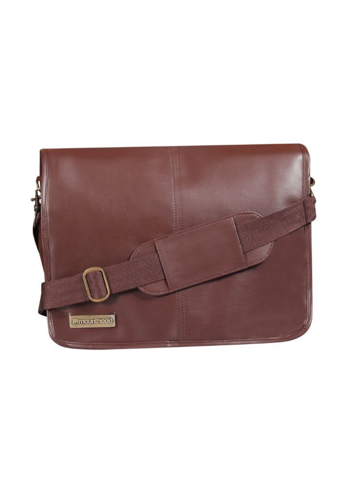 Mounthood Juno Messenger Bags Brown Pu Leather 39.5 X 33 X 10 Cm Set Of 1 - Image 3