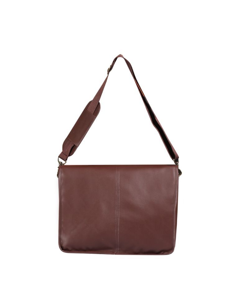 Mounthood Juno Messenger Bags Brown Pu Leather 39.5 X 33 X 10 Cm Set Of 1 - Image 5