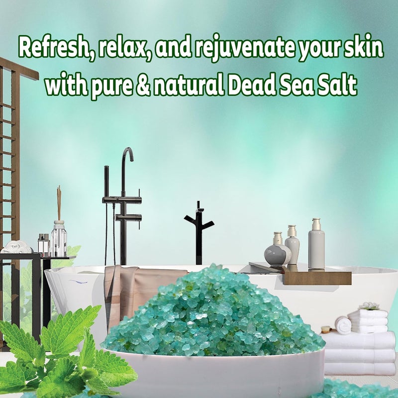 ECOLYTE+ La Parisienne Pure & Natural Dead Sea Salt with Mint - 2 kg Bath Salt for Hand, Foot, and Body Care - Image 4