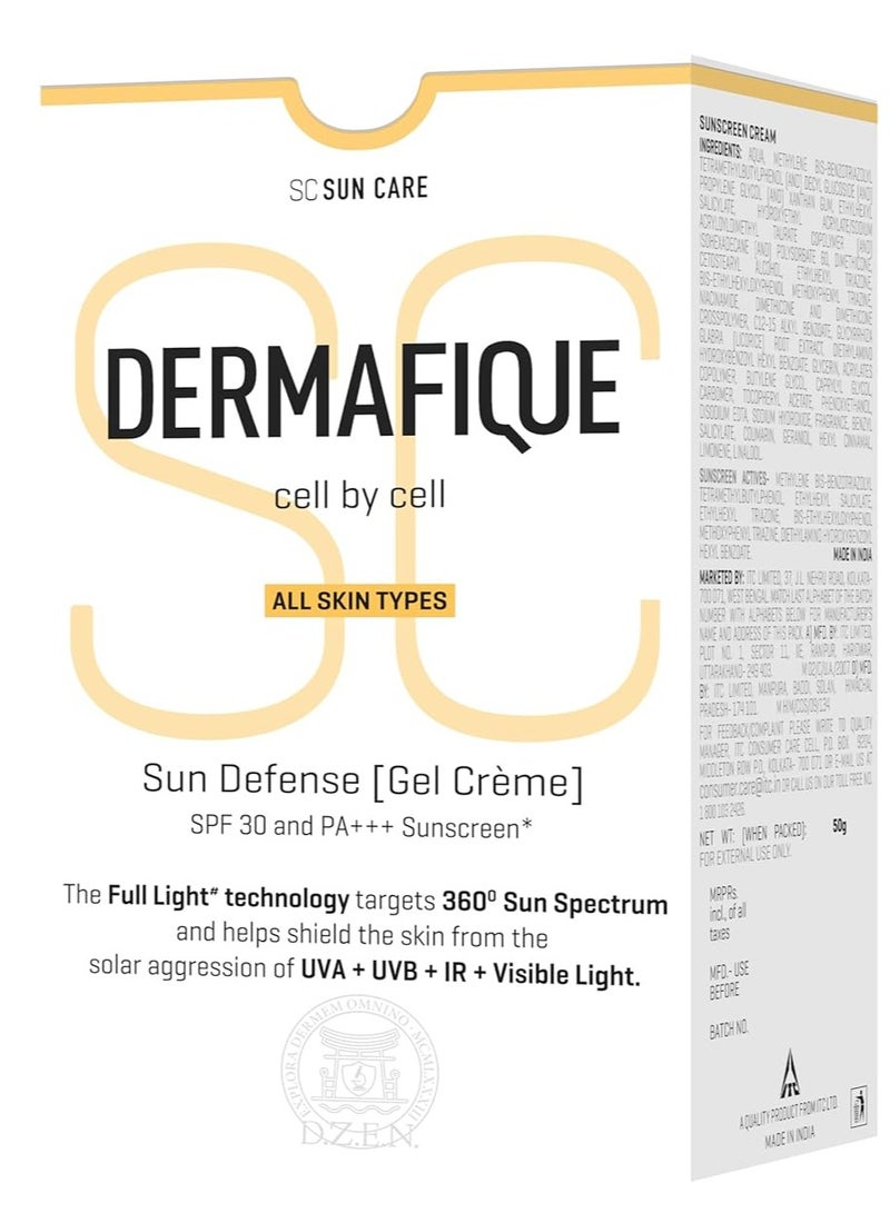 Dermafique Soleil Defense Gel Crème SPF 30 Sunscreen   50g - Image 1