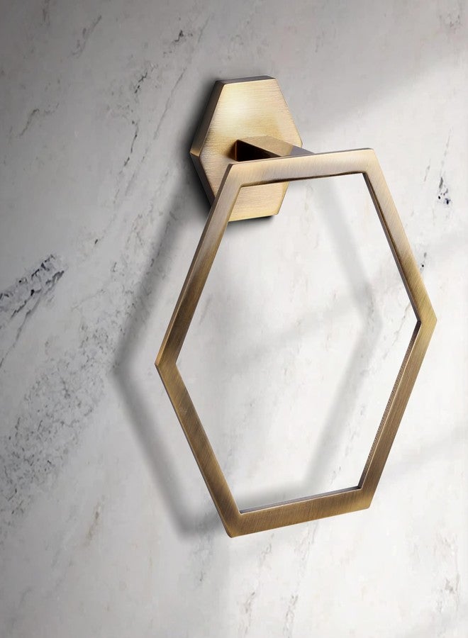 Canarm ATALEE Gold Towel Ring - 7.125" Luxurious Aluminum, Circular Wall-Mounted Towel Holder, Opulent Gold Finish for Elegant Bathrooms - Image 2