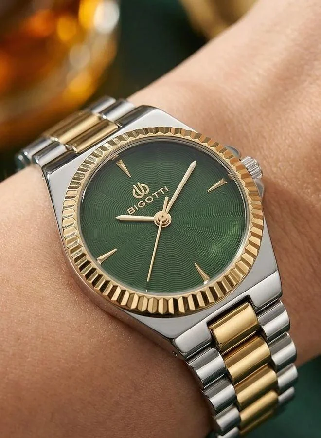 BIGOTTI Bigotti - Quotidiano Women Watch | Stainless SteelBrass Case | Analog | Round Dial | Mineral Glass | Japanese Quartz | Water Resistant 30 Meters