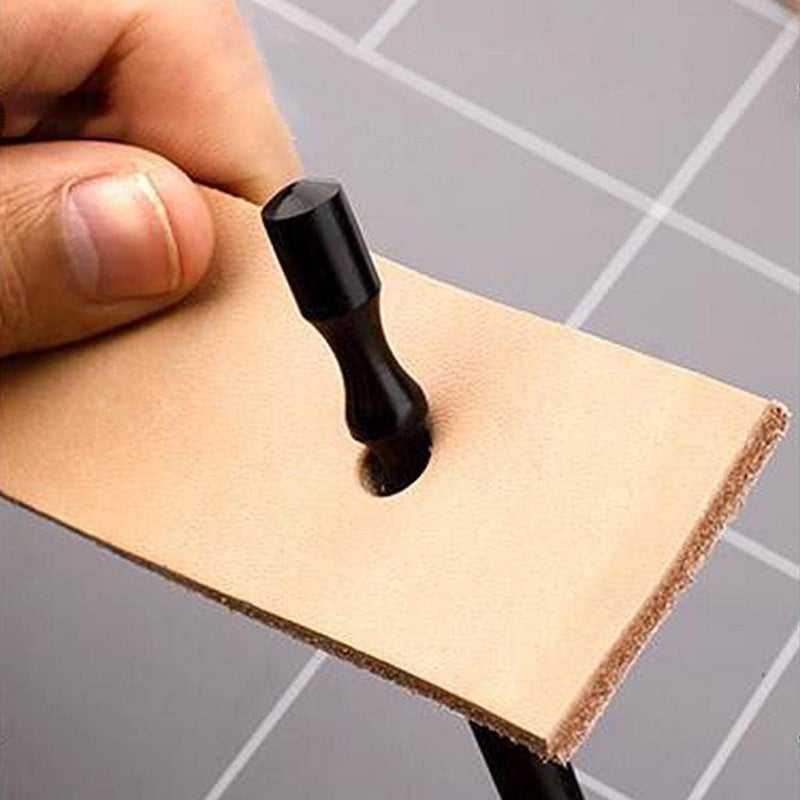 klarako Premium Ebony Wood Leathercraft Slicker Round Burnisher Polished Rod Edge Burnisher Slicker Tool Leather Burnishing Tool DIY Leather Chamfering Device - Image 2