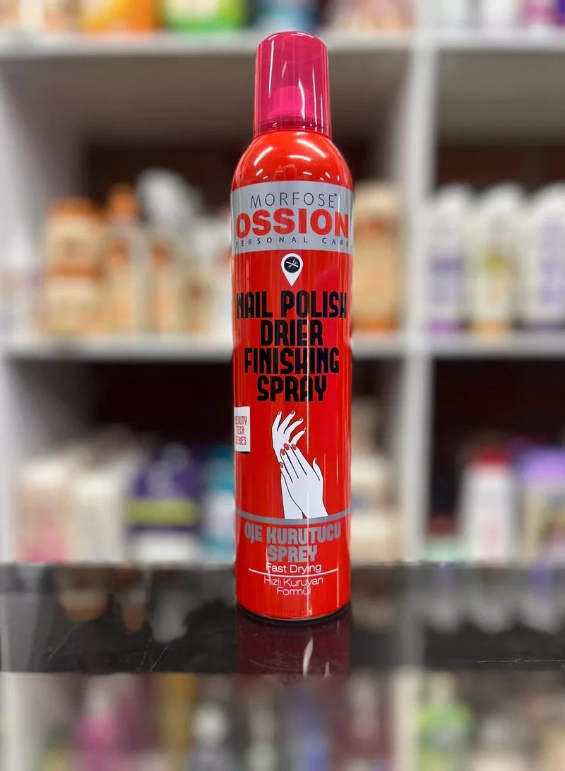 MORFOSE Morfose Ossion Quick-Dry Nail Polish Spray 300ml - Cuticle Conditioner & Chip Reducer  - Image 3