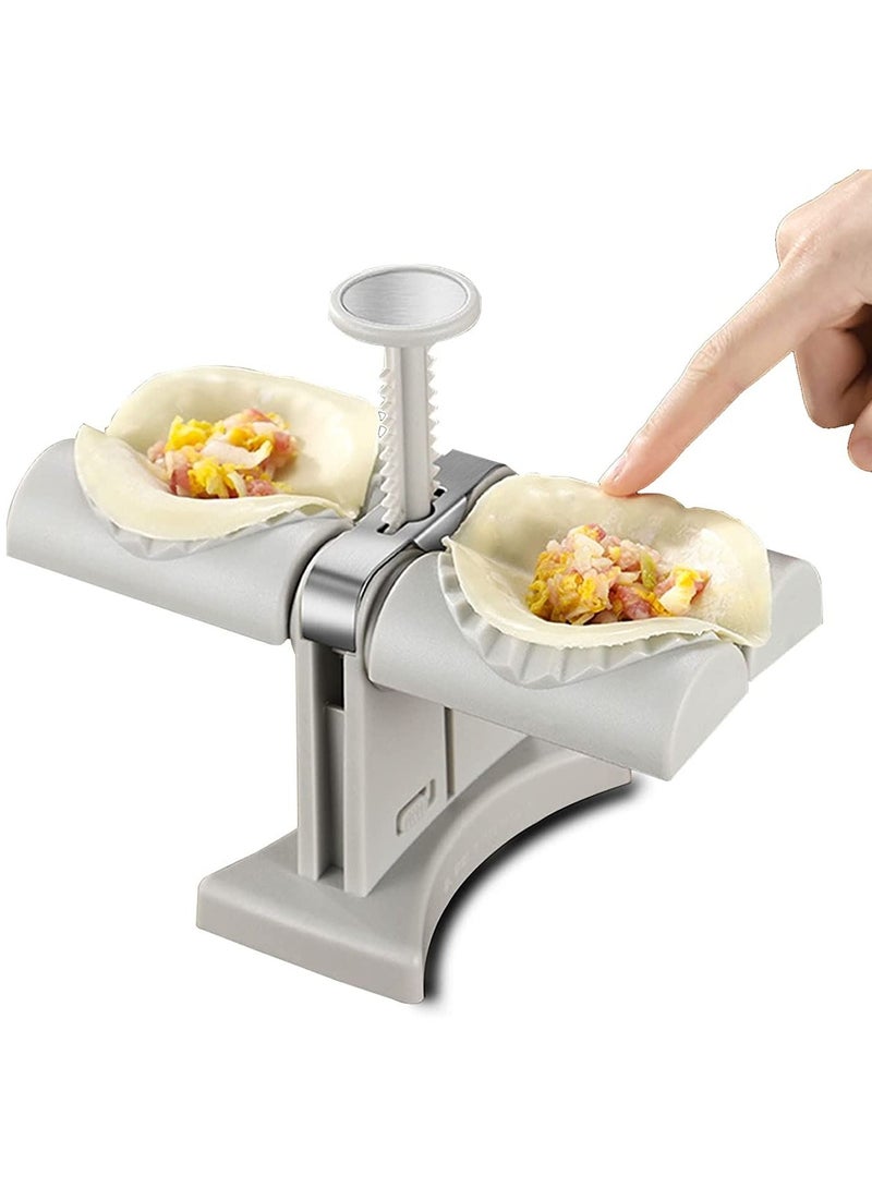 DubaiGallery صانع الزلابية الأوتوماتيكي ذو الرأسين، آلة ضغط الزلابية المصنوعة من الفولاذ المقاوم للصدأ، صانع الزلابية الأوتوماتيكي، آلة الزلابية المنزلية، قالب الزلابية اليدوي، أداة المطبخ - Image 3