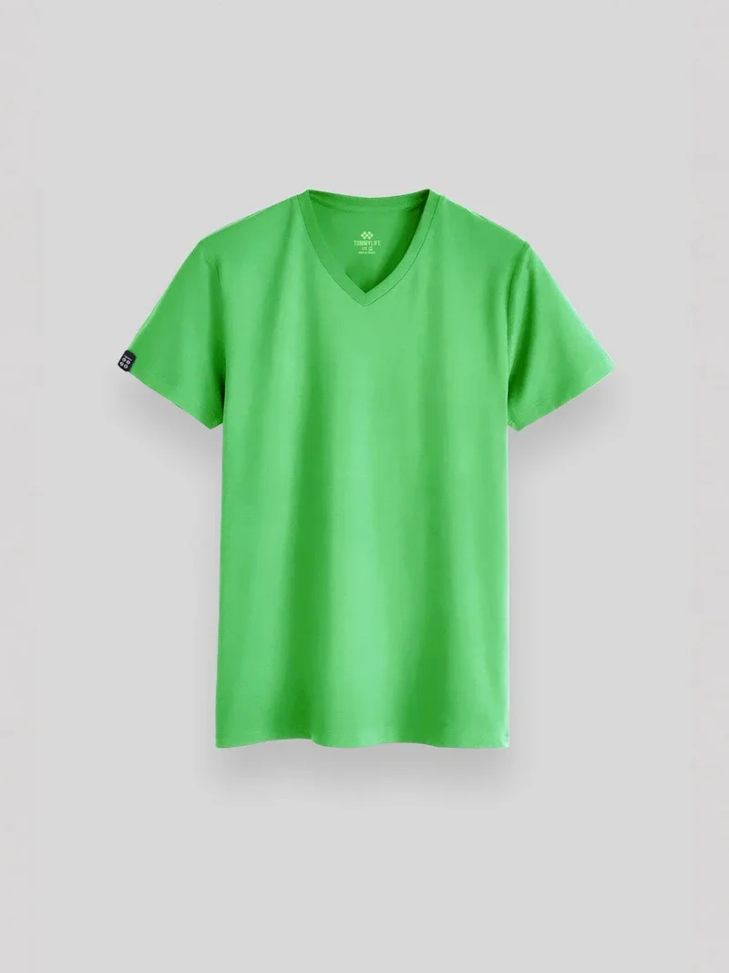 تومي لايف TOMMY Men's V-Neck Short Sleeve T-Shirt