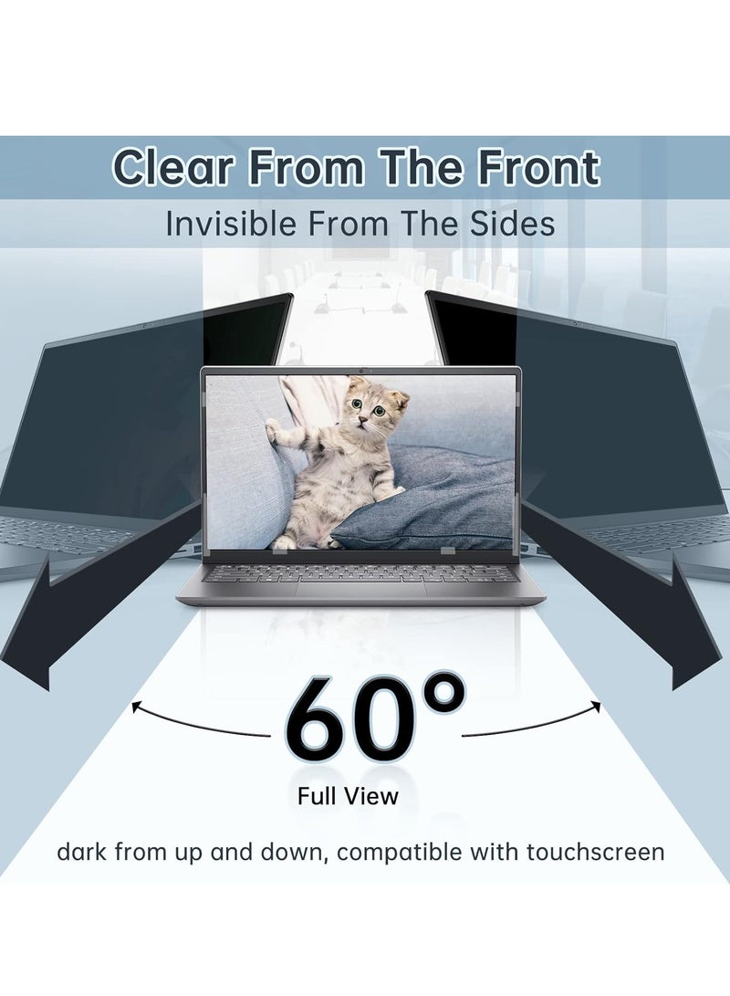 Laptop Privacy Screen 14 Inch Compatible with Lenovo/HP Envy/Dell/Acer/Asus/Thinkpad, 16:9 Aspect Removable Anti Glare Blue Light Privacy Screen Filter, Computer Monitor Security Shield 14 Inch - Image 3