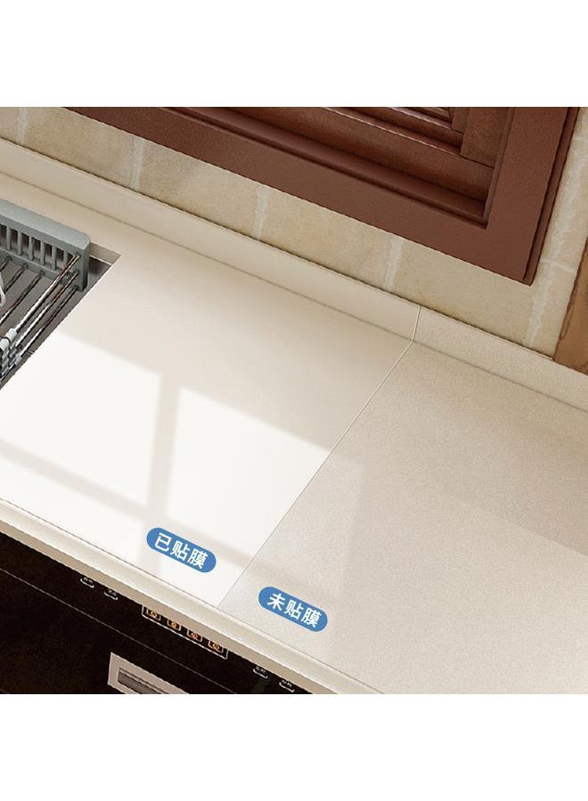 Bluejw Cooktop Film Kitchen Cabinet Glass Countertop Marble Quartz Stone Oil-proof Sticker High Temperature Table Transparent - Image 5