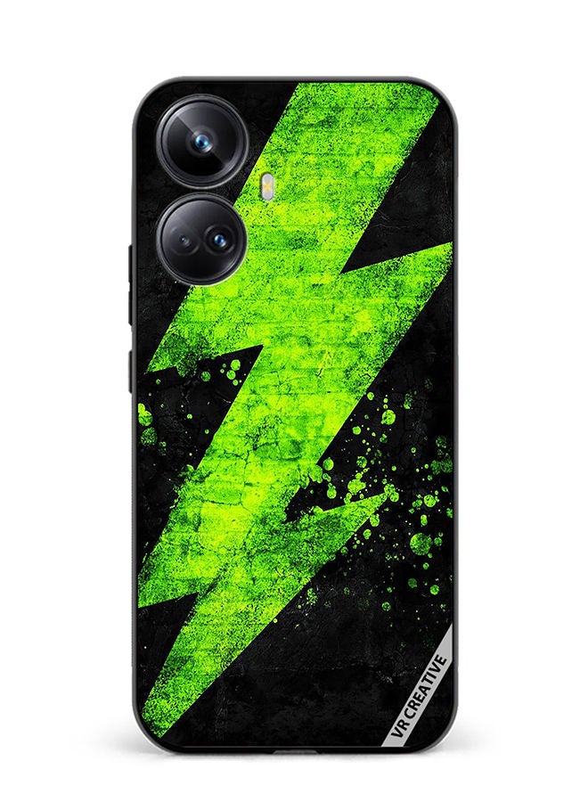 VR CREATIVE Protective Case Cover For Realme 10 Pro Plus Green Electricity Design Multicolour - Image 1