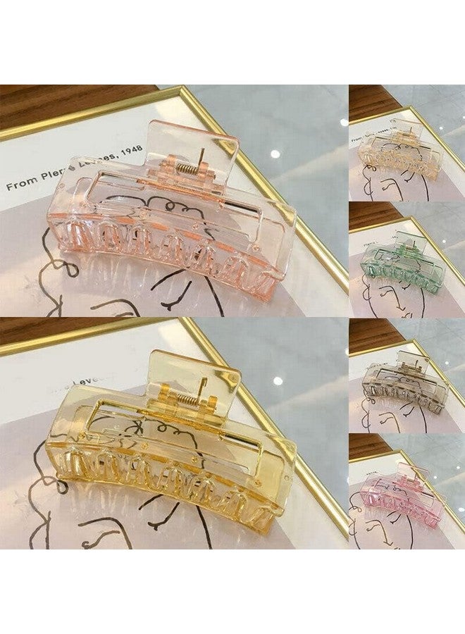 CHRONEX 4PCS Hair Claw Clips for Women Transparent Large Hair Clip Claw Hairpin Elegant Barrettes, Hair Clip, Tic Tac Clips, Hair Claw, Hair Extension, Synthentic Extension - Image 1