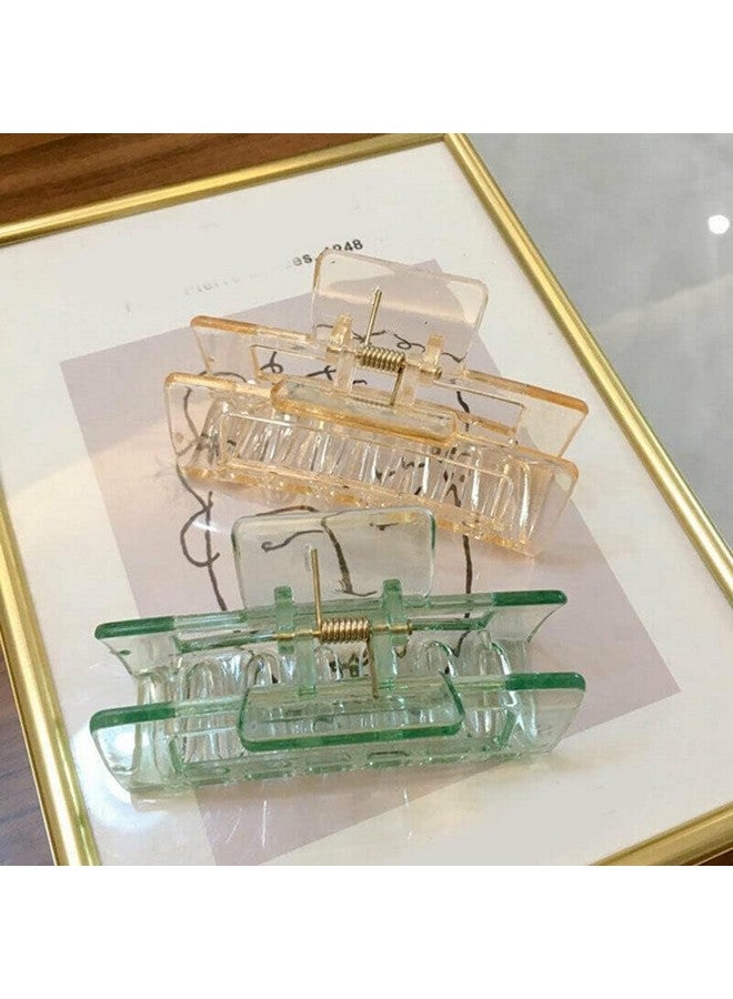 CHRONEX 4PCS Hair Claw Clips for Women Transparent Large Hair Clip Claw Hairpin Elegant Barrettes, Hair Clip, Tic Tac Clips, Hair Claw, Hair Extension, Synthentic Extension - Image 2