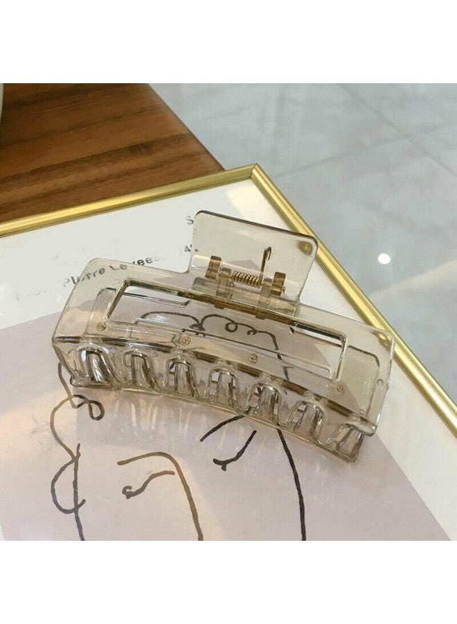 CHRONEX 4PCS Hair Claw Clips for Women Transparent Large Hair Clip Claw Hairpin Elegant Barrettes, Hair Clip, Tic Tac Clips, Hair Claw, Hair Extension, Synthentic Extension - Image 4