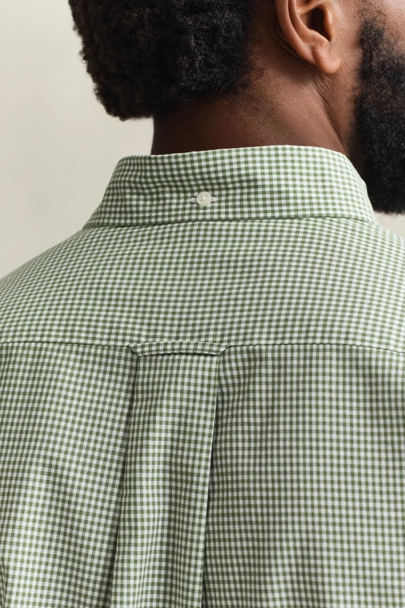 GANT  Regular Classic Poplin Gingham Shirt for Men | Best Price UAE