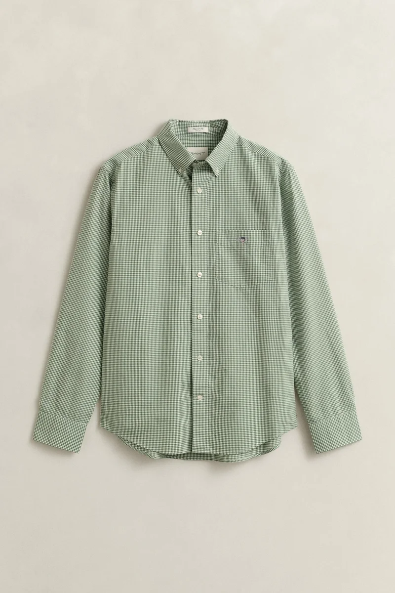 GANT  Regular Classic Poplin Gingham Shirt for Men | Best Price UAE