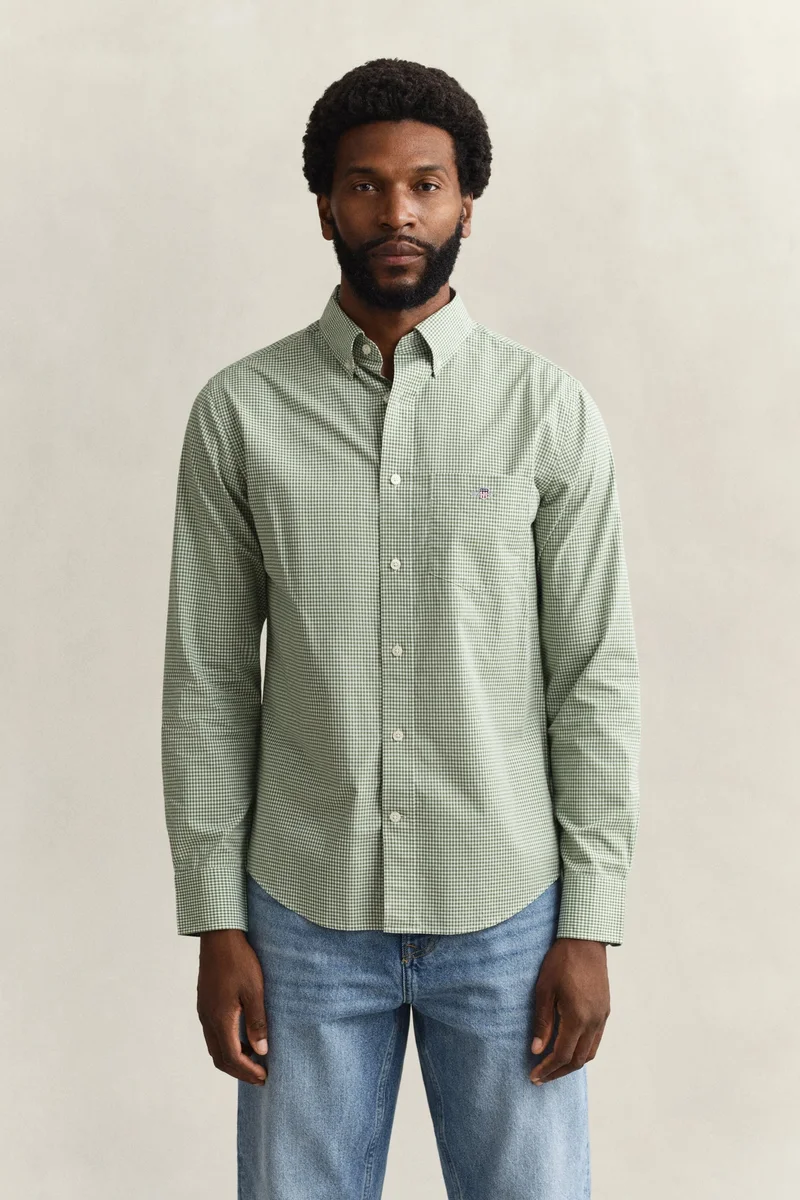 غانت Regular Classic Poplin Gingham Shirt