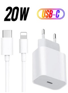 ELTRAZONE For Iphone 20w Charger Apple 11/12/13 Usb-c To Lightning Power Adapter 1m Data Cable Eu Plug  - Image 1