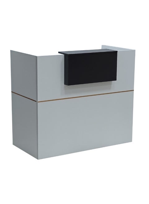 Front Desk Reception Room Table, Modern Reception Desk Front Counter Table with Cabinet, Retail Counter for Checkout, Office Wooden Computer Front Desk, for Salon Spa, Lobby, Office, Beauty