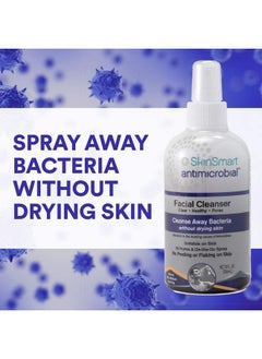 SkinSmart Antimicrobial Skinsmart Facial Cleanser For Acne Targets Bacteria For Active Teenage Athletes Post Workout And Adult Acne 8 Oz Spray Bottle Safe For Multiple Daily Uses  - Image 3