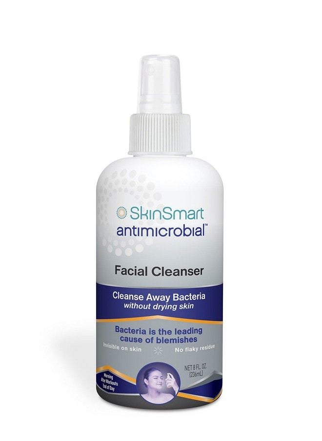 SkinSmart Antimicrobial - Skinsmart Facial Cleanser For Acne Targets Bacteria For Active Teenage Athletes Post Workout And Adult Acne 8 Oz Spray Bottle Safe For Multiple Daily Uses - Image 1