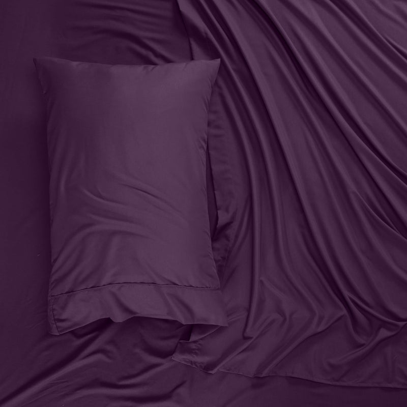 Utopia Bedding Queen Sheet Set - Brushed Microfiber - Soft Bed Sheets for Queen Size Bed Set - Luxury Bedding Sheets with Fitted Sheet  Flat Sheet & 2 Pillow Cases - Deep Pocket (Purple) - Image 5